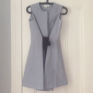Light blue dress with pockets.
